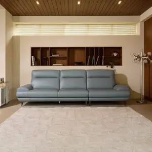 [다우닝] 클로 3.5인 전체 천연가죽 소파