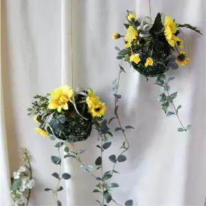 거실 장식 가드닝 해바라기 조화모빌 볼 화사한 장식용 손님초대 카페