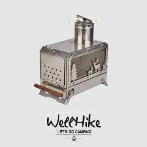 픽온 캠핑등유난로 경량 미니 캠핑 화로대 휴대용 스테인 겨울 난로 탁상용 우드스토브