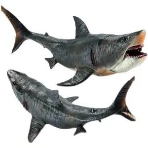 메갈로돈 상어 모형 인형 A형 동물 피규어 해양 2개 미니 선물