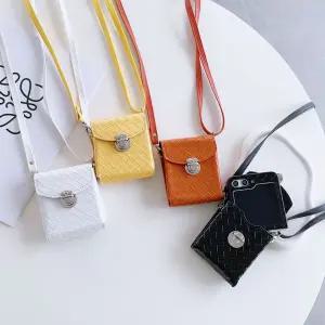 갤럭시 Z플립7/6/5/4/3 케이스 체크무늬 가죽질감 핸드폰지갑 어깨끈가방 폰케이스 세트