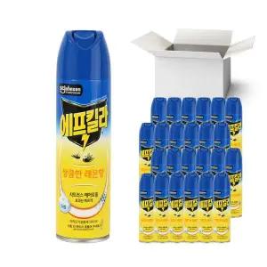 [NS홈쇼핑](무배)에프킬라 수성 에어로졸 파리모기 살충제 상큼한 레몬향 24개입 1박스..