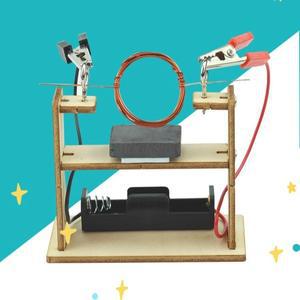 자체 제작 전기 모터 모델 회전 코일 물리 실험 장비 DIY 수제 재료