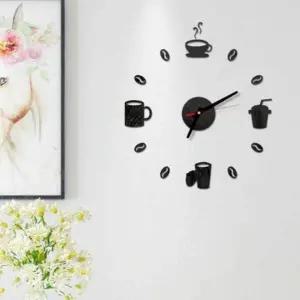 DIY AHR338A2 붙이는 벽시계(블랙) 장식용벽시계 예쁜벽시계