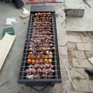 자동 양 구이 바베큐 닭 테이블 전기 기계 야외 오븐 무연 꼬치 가정용 기