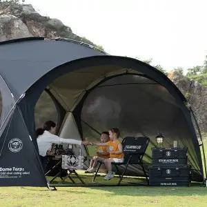 10인용 야외텐트 돔쉘터 블랙 8 가림막포함 (WFHJJ5G)