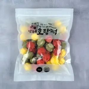 자연해동 삼색 꿀떡(단호박 쑥 홍국쌀) 1kg 5봉 대량묶음