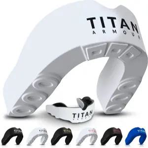 타이탄 아머 마우스가드 복싱 프리미엄 듀얼 레이어 케이스 포함 성인 및 청소년 맞춤형 마우스피스
