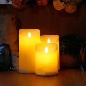 촛불 흔들리는 전자 캔들 웨딩 카페 레스토랑 긴 큰 양초 건전지 무드등