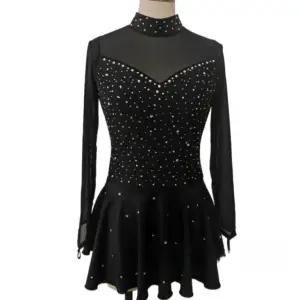 피겨복 피겨 다크블루 연습복 스케이팅 리듬체조복 XXXS 선수용 대회 의상