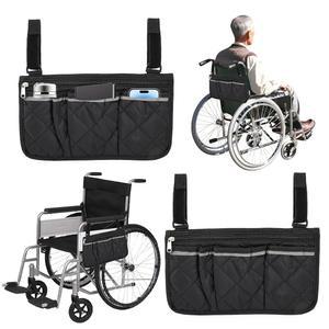 휠체어 액세서리 가방, 컵 홀더가 있는 2PCS 워커 워커, 롤레이터, 이동식 스케이트보드에 적합한 어머니의 날과 아버지의 날을 위한 이상적인 선물(블랙)