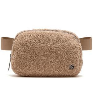 팬더 패니 팩 여성용 및 남성용 플리스 벨트 가방, 조절 가능한 스트랩 벨트, 1L (Tan)