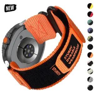 삼성 갤럭시 워치8 클래식 46mm용 나일론 루프 스트랩 갤럭시 워치8 40 44mm용 스포츠 팔찌 교체 밴드 액세