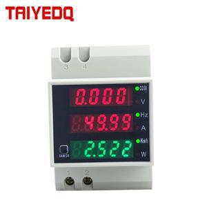 D52-2058 전력계 Din 레일 볼트 전류 측정기 역률 디지털 AC80-300V 다기능 kwh Hz 0-100A