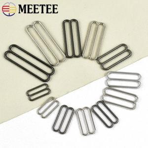 Meetee 30Pcs 20/25/30/40/50mm 금속 트라이 글라이드 조정 버클 브래지어 스트랩 걸쇠 장식 속옷 링 후크