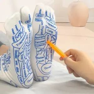 지압 발바닥 마사지 양말 혈점 자극 편안한 발 편안함 유지 (WFKJG5W)