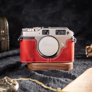 Contax G1 케이스 가죽 카메라 보호 정품 진짜 하프 커버 액세서리
