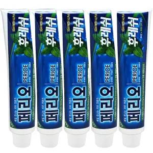 엘지생활건강 페리오 뉴 후레쉬 알파 치약 150g 5개