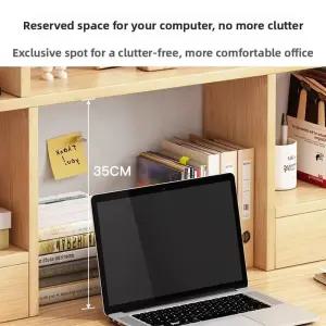 책상책꽂이 책상위 책꽂이 따뜻한 책장 80cm 길이 문형 A 미니 우드 흰색