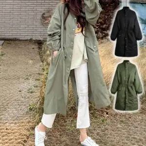 여성 캐주얼 롱야상 점퍼 1P 간절기 하프넥 아우터 (WFKJ0ZU)