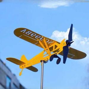 비행기풍향계 항공기 프로펠러 바람개비 회전형 풍차 대형 날씨 풍차소형 정원 야외