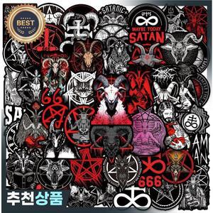 10/25/50pcs 검은 사탄 스티커 낙서 악마 DIY 전화 노트북 기타 가방 자동차 스케이트 보드 오토바이 헬멧