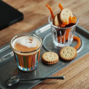 MHW-3BOMBER 6개 세트 소형 유리컵 90ml240ml 음료용 유리잔 라떼잔 에스프레소 카페 바 여성용 선물