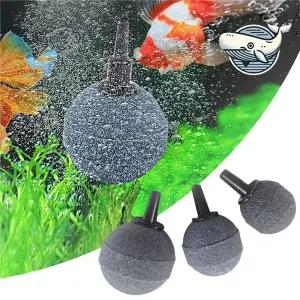 구피 수조 에어 스톤 원형 여과기 어항 산소