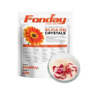 1mm 미만의 재사용 가능한 구슬 크기를 나타내는 웨딩 부케 보존 색상을 위한 2LBS 폰데이 실리카 젤 꽃