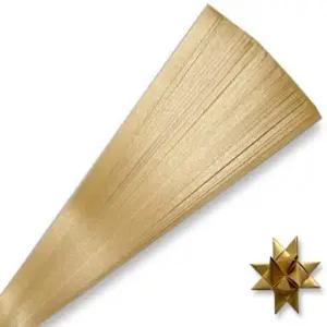 직조 프로젝트용 금속 금 종이 스트립(단일 색상 팩). 모라비안 스타 저먼 및 프로벨 스타용 스트립. 팩당