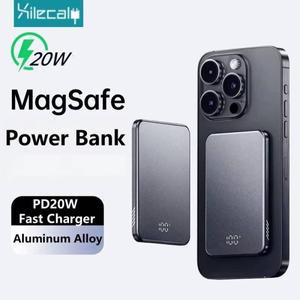 Magsafe Powerbank 마그네틱 보조베터리 용 Xilecaly 10000mAh 합금 iPhone 17 무선 고속 충전기 휴대용 배