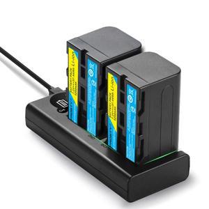 5200mAh NP-F770 NP np f750 배터리 + 소니 F960