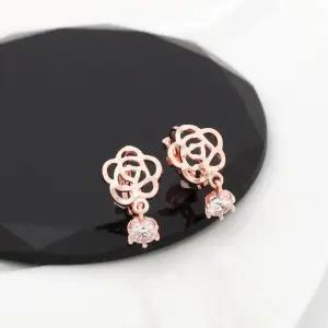 [룽스]핀 장미 로즈 원터치링 기본귀걸이 귀걸이 14K