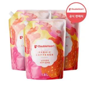 더블하트 유아 섬유유연제 베이비플로럴 1.8L(리필) x3개