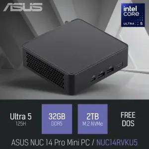 ⓒ ASUS NUC 14 Pro Mini PC NUC14RVKU5 울트라5 125H 32GB 2TB / 인강 사무 산업용 미니PC