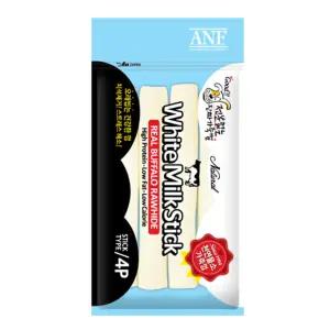 ANF 화이트 밀크스틱 천연물소 가죽껌 간식 4p