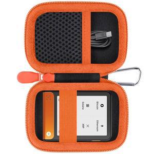 Aenllosi Ledger Nano Gen5 /Flex /STAX BTC 비트코인 지갑 하드 케이스, Secure E Ink 터치스크린 암호화 보호 블랙 오렌지 (케이스만 해당)