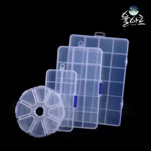 휴대용 다용도 케이스 투명 칸막이 멀티박스 악세사리보관 소품정리함 물감통 비즈통 약통정리함