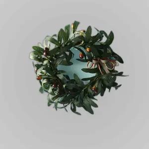 올리브 조화 리스 중 1P 소품 인테리어 홈데코 벽장식