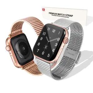 리빙듀오 애플워치 스트랩 슬림 퀘어 스틸 밴드 시계줄 디자인 패션소품 아이템 칼라 교체 손목