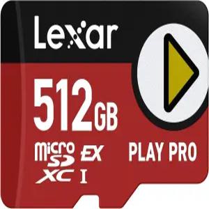 Lexar 512GB Play PRO microSD 익스프레스 카드 UHS-I C10 U3 V30 Full HD 4K 최대 900/600MB/s 메모리