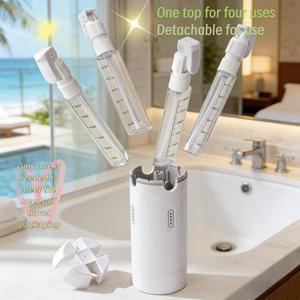 4-in-1 여행용 리필 디스펜서 병 샴푸 바디워시 화장품 등을 위한 휴대용 용기