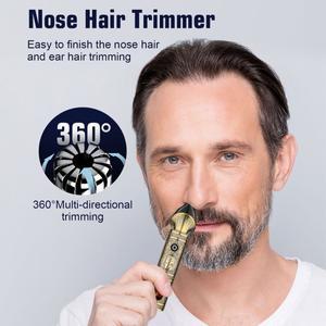 HIENA 남성용 헤어 트리머 T9 클리퍼 전문 커팅 머신 금속 빈티지 분리형 블레이드 무선