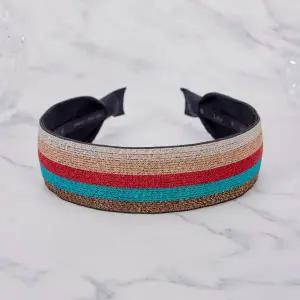 [라라] 펄 스트라이프 머리띠 민자형-골드(LALAH693)