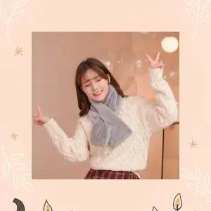 보아퍼소재 뿌띠목도리 고정식 퍼머플러 구멍고정 여성용 넥워머