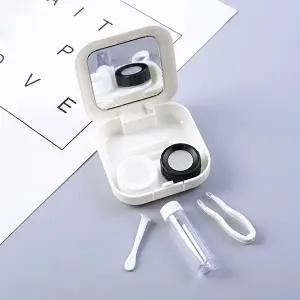 고품질 렌즈케이스 스퀘어 곱창형 휴대용 렌즈통 소프트렌즈통 소프트렌즈케이스 콘택트렌즈통 WFHY7QO