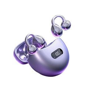 무선 골전도 이어폰 블루투스 5.4 OWS 클립형 스포츠 헤드셋 (LED 디스플레이 포함, 헬스장/러닝용)