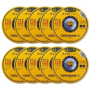 티롤릿 세라본드 절단석 공구왕황부장 컷팅날 그라인더날 커팅날 105mmX10장