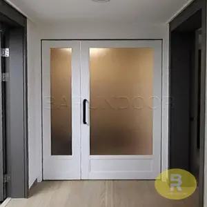 36번 비대칭양개스윙중문 고시형 화이트 샤틴브론즈강화유리