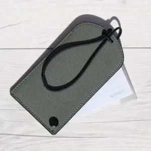 이노웍스네임텍 웍스 가방 캐리어 골프백 가죽이름표 네임택-웜그레이 분실방지네임텍